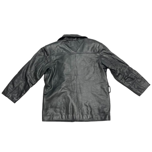 SELECTION black leather jacket size M vintage made in Canada - Picture 2 of 13